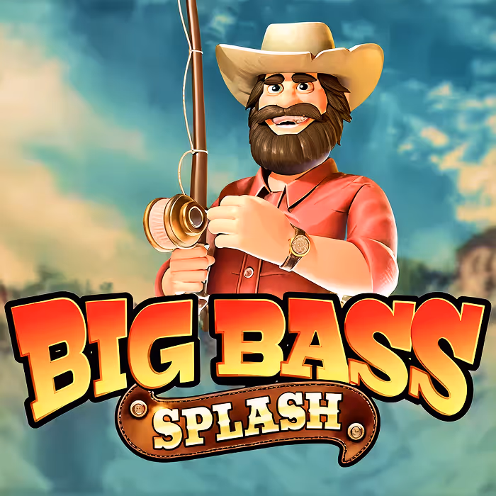 Big Bass Splash fishing adventure slot with money symbols and bonus features